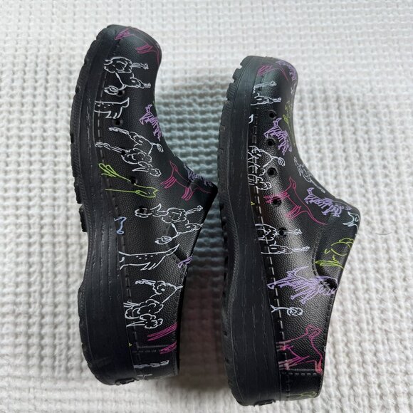 Dansko Womens Black Kane Dogs Mule Clogs Sz 40 - Picture 7 of 10